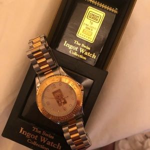 Mens gold bar credit sussie watch